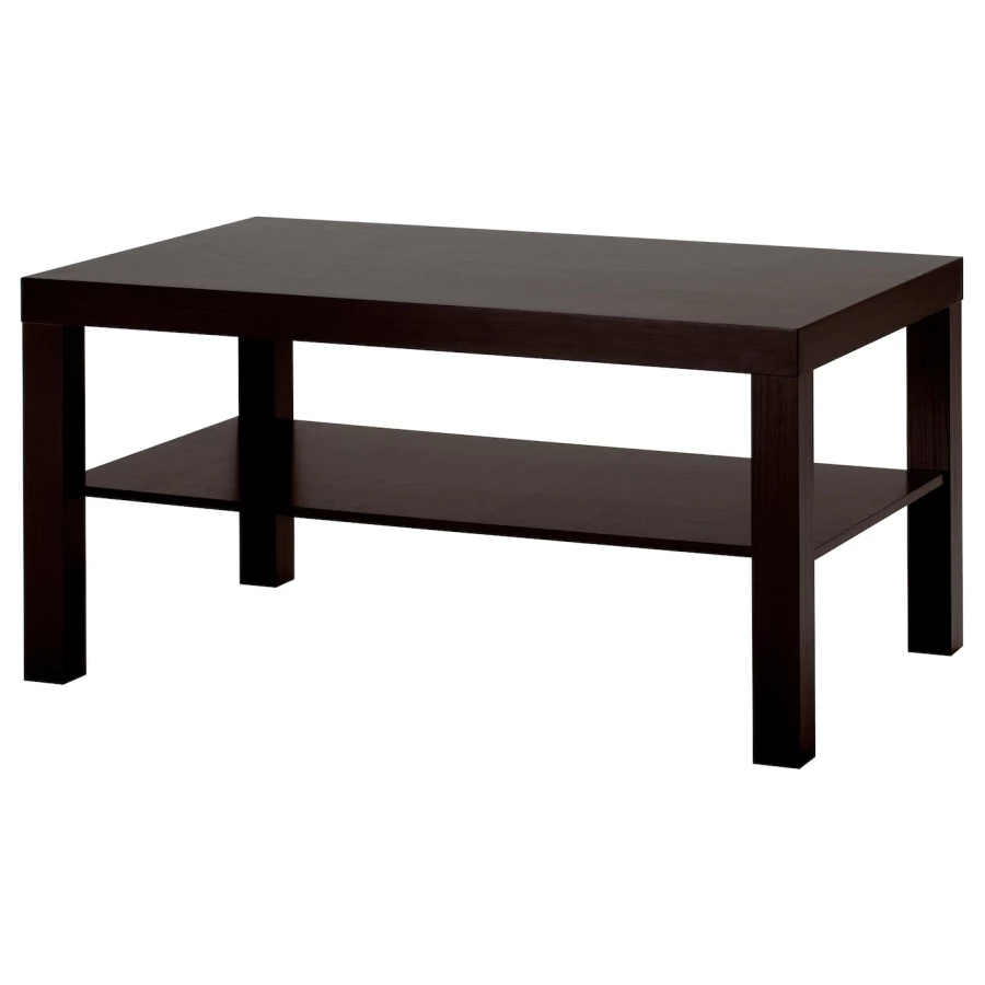 Журнальный стол - IKEA LACK/ИКЕА ЛАКК, 90х55х45 см, черно-коричневый (изображение №1)