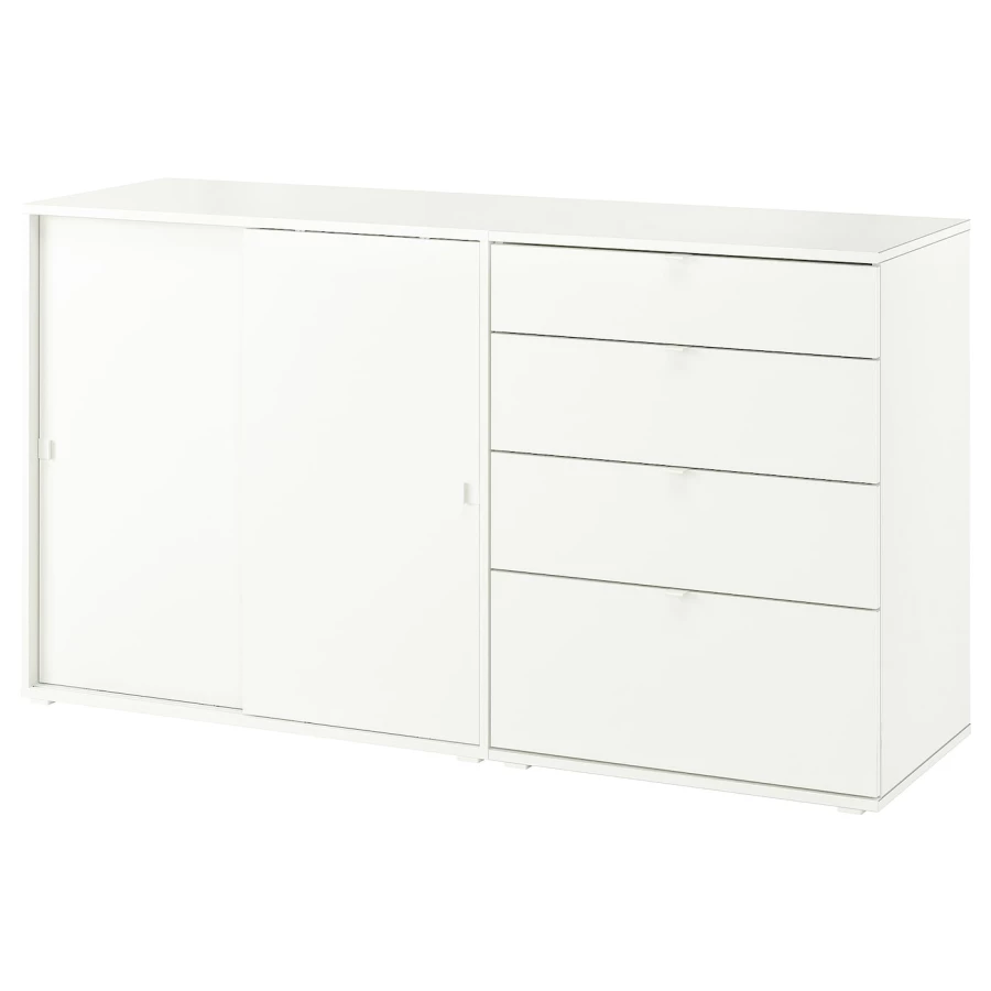 Книжный шкаф - VIHALS IKEA/ ВИХАЛС ИКЕА,   165х90 см, белый (изображение №1)