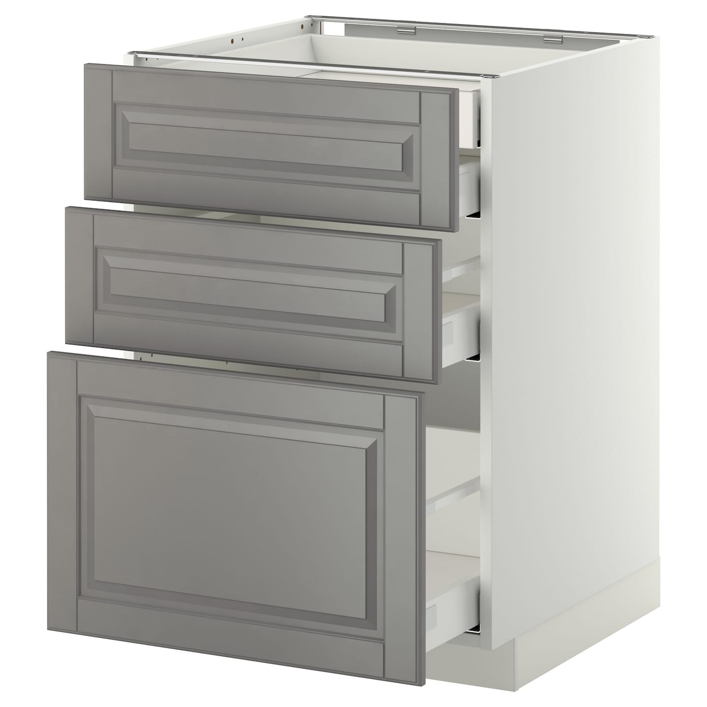 Напольный шкаф  - IKEA METOD MAXIMERA, 88x61,9x60см, белый/серый, МЕТОД МАКСИМЕРА ИКЕА