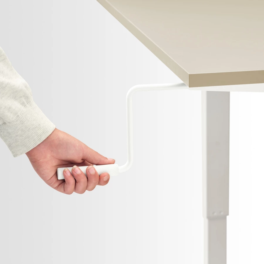 Письменный стол - IKEA TROTTEN, 160х80х72-122 см, белый/бежевый, ТРОТТЕН ИКЕА (изображение №4)