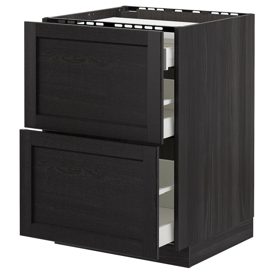 Напольный шкаф  - IKEA METOD MAXIMERA, 88x61,8x60см, черный, МЕТОД МАКСИМЕРА ИКЕА (изображение №1)