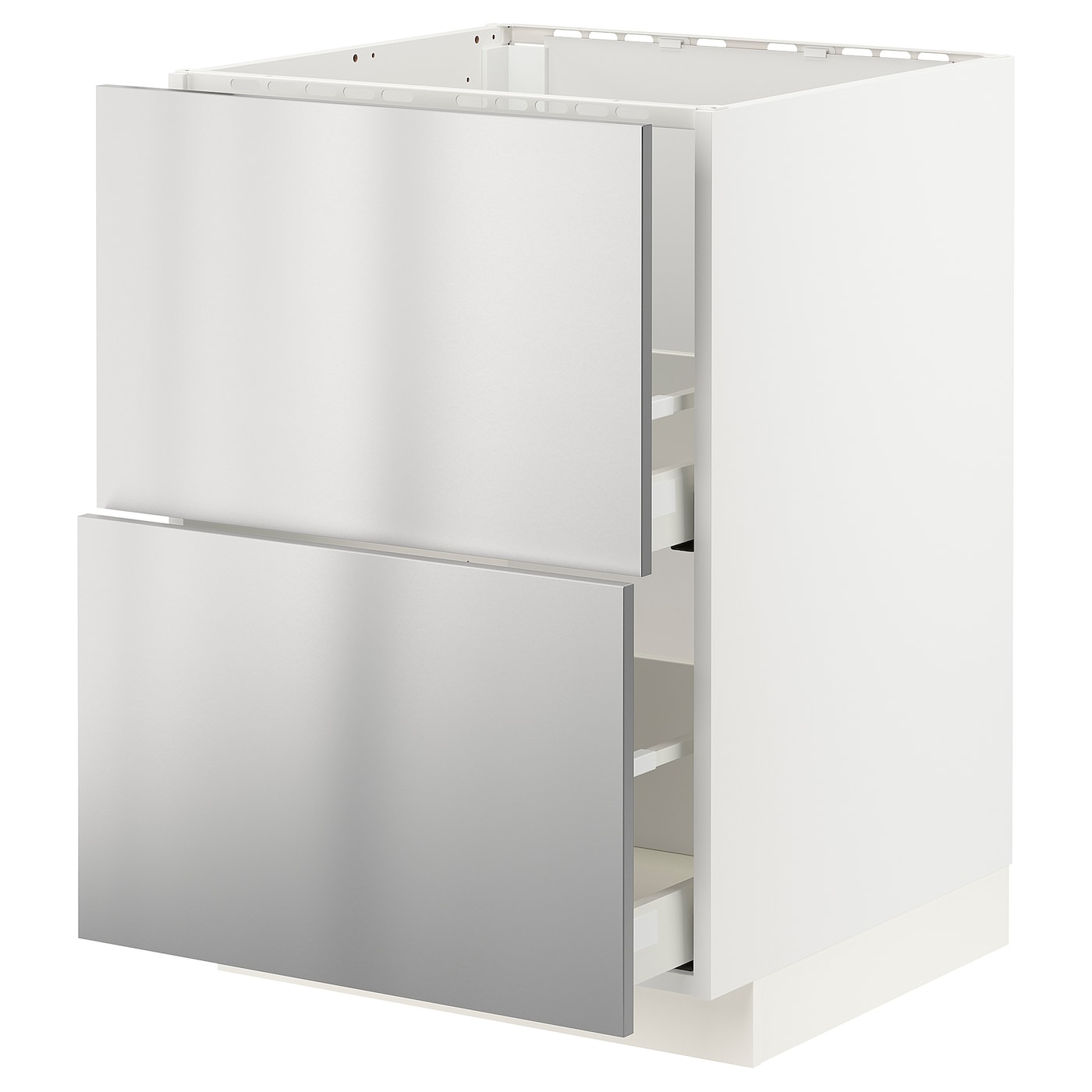 Напольный кухонный шкаф  - IKEA METOD MAXIMERA, 88x61,6x60см, белый/серебристый, МЕТОД МАКСИМЕРА ИКЕА