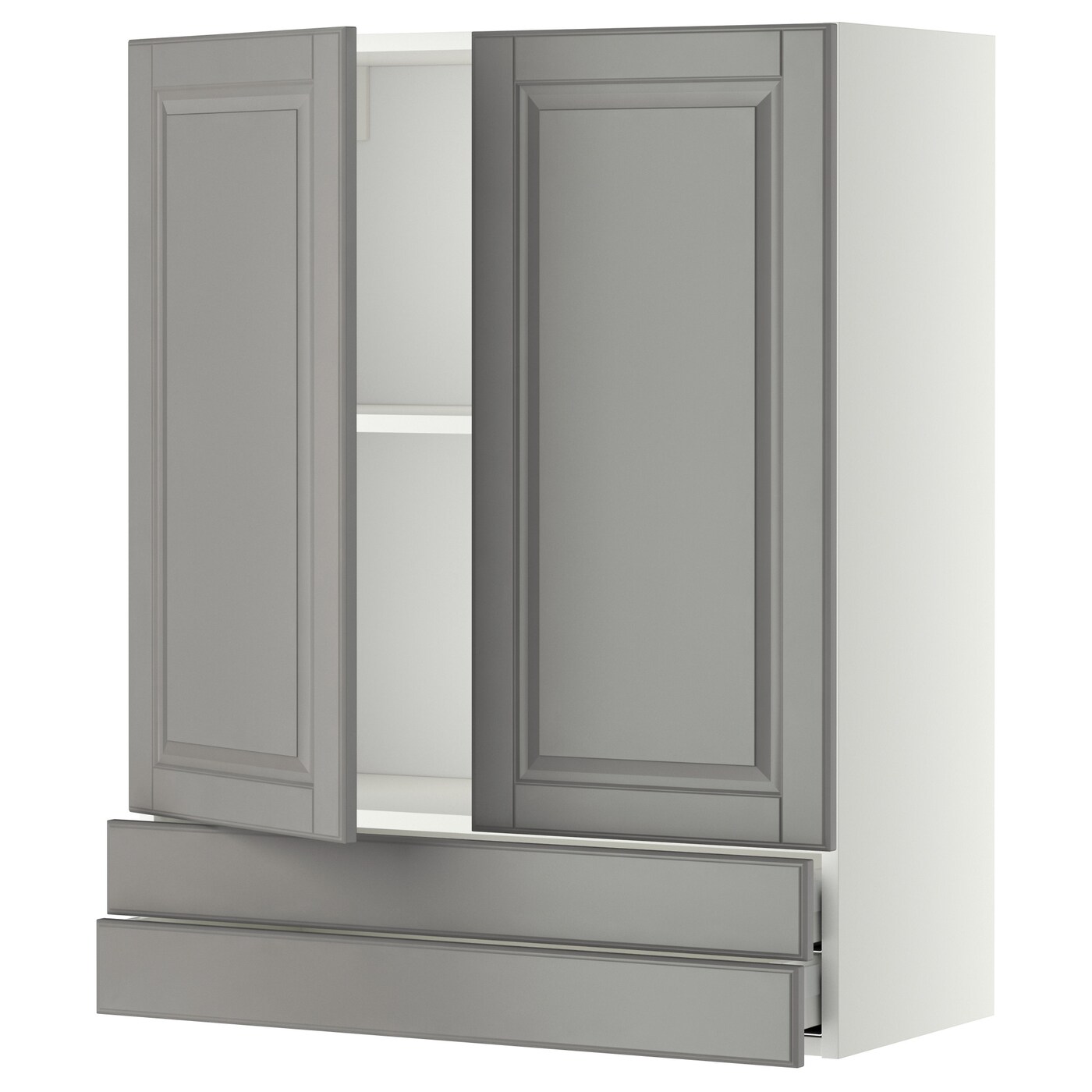 Напольный шкаф - METOD / MAXIMERA IKEA/ МЕТОД/ МАКСИМЕРА ИКЕА,  100х80 см, белый/серый