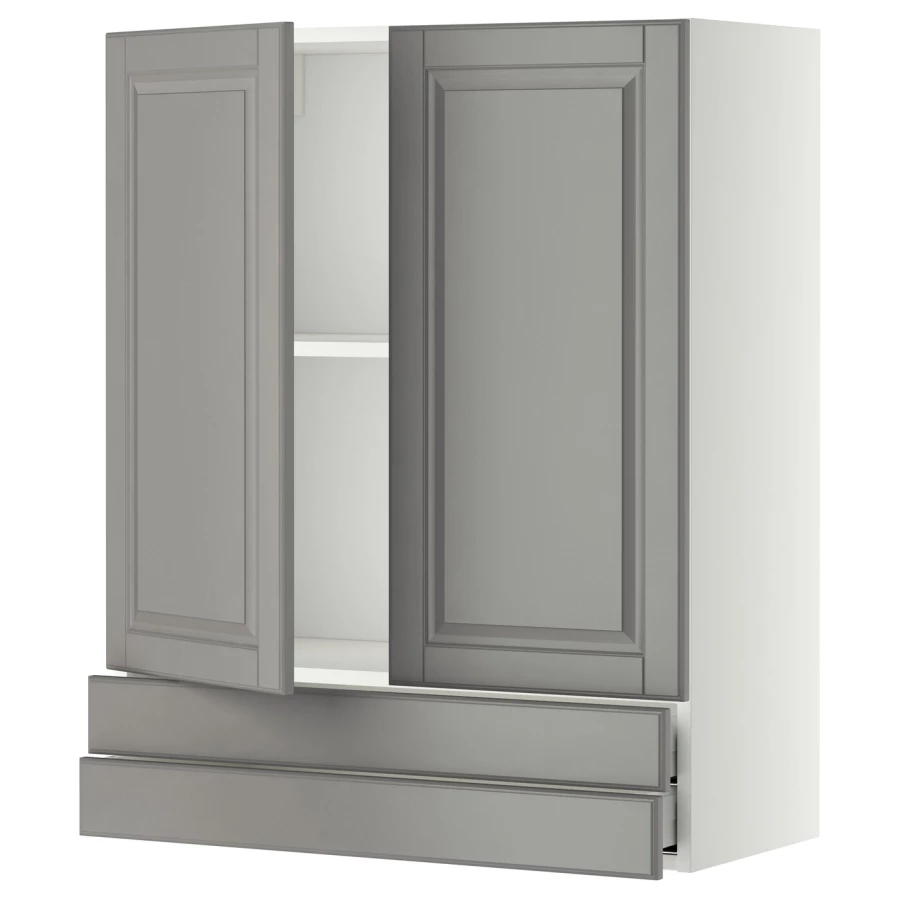 Напольный шкаф - METOD / MAXIMERA IKEA/ МЕТОД/ МАКСИМЕРА ИКЕА,  100х80 см, белый/серый (изображение №1)