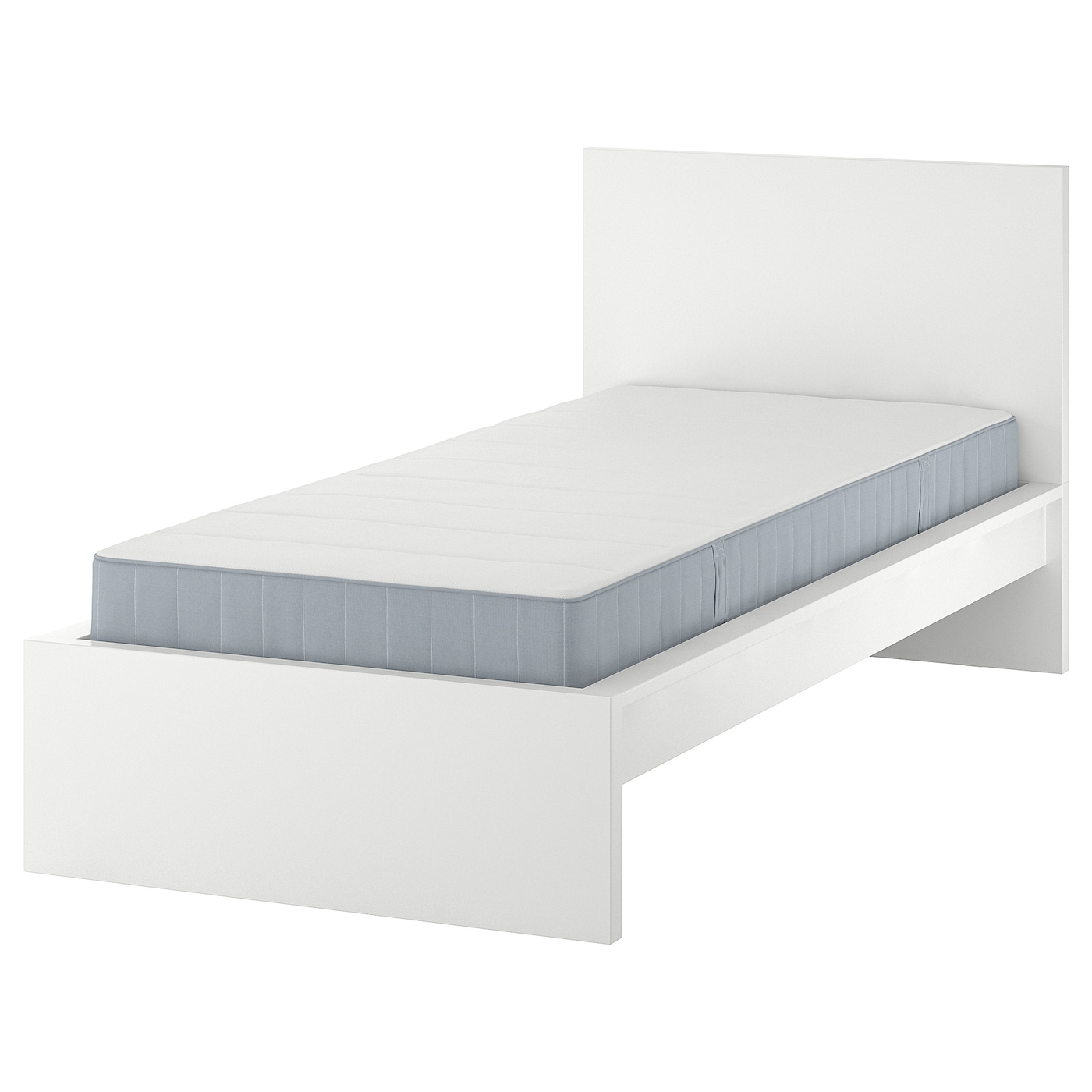 Кровать - IKEA MALM, 200х90 см, матрас жесткий, белый, МАЛЬМ ИКЕА