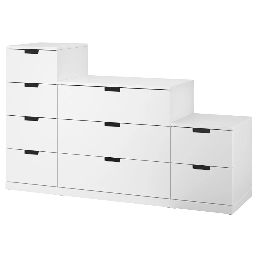 Комод - IKEA NORDLI/НОРДЛИ ИКЕА, 47х99х160 см, белый (изображение №1)