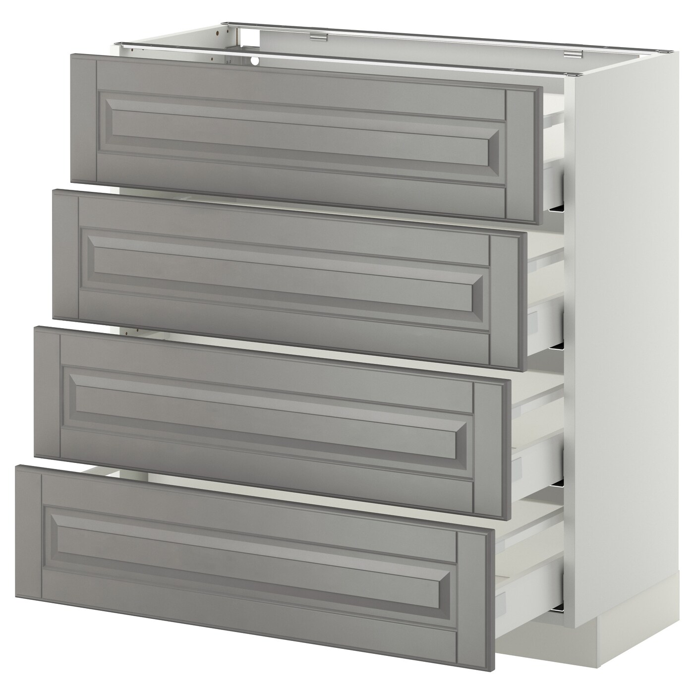 Напольный кухонный шкаф  - IKEA METOD MAXIMERA, 88x39,5x80см, белый/серый, МЕТОД МАКСИМЕРА ИКЕА