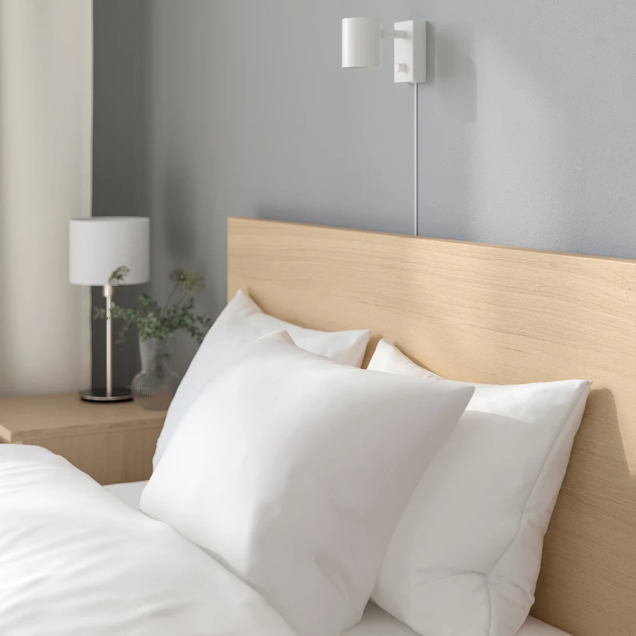 Каркас кровати - IKEA MALM, 200х120 см, шпон беленого дуба, МАЛЬМ ИКЕА (изображение №6)