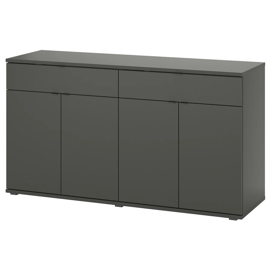 Комбинация для хранения - VIHALS  IKEA/ ВИХАЛС ИКЕА, 75х140 см, серый (изображение №1)