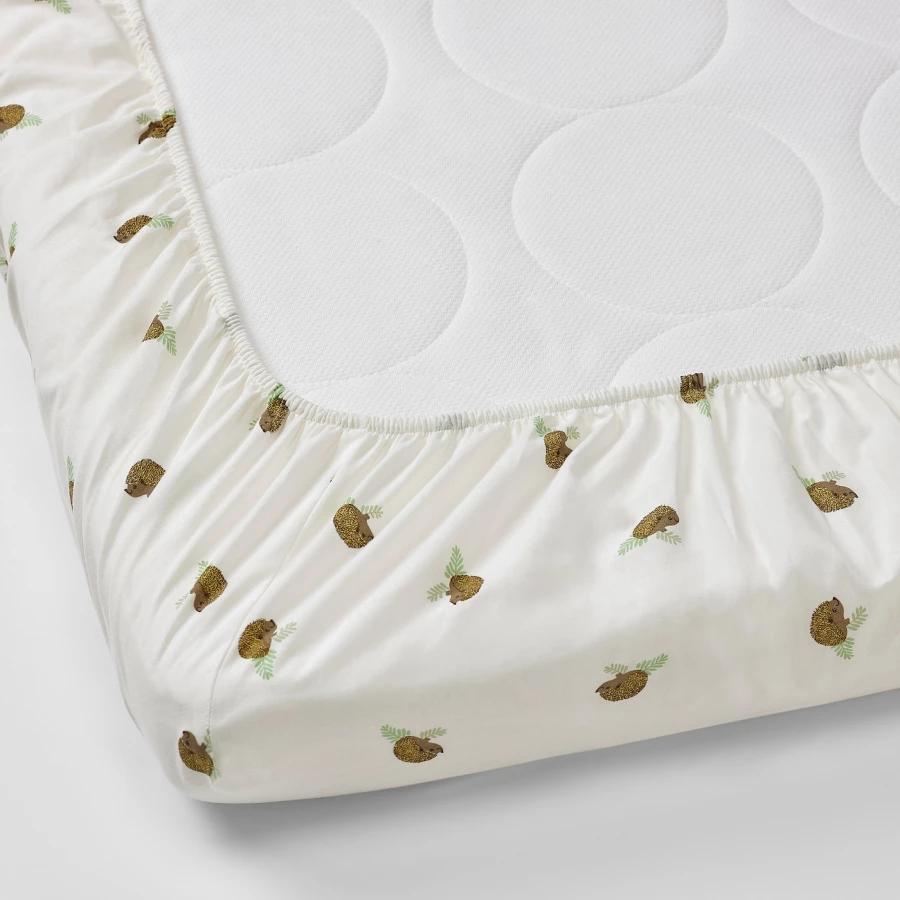 Простыня на кроватку - TROLLDOM IKEA/ ТРОЛЛДОМ ИКЕА, 60х120 см,  белый (изображение №2)