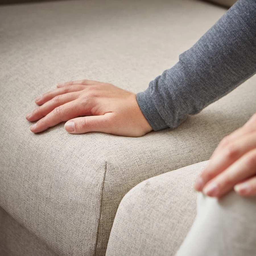 Угловой диван-кровать с шезлонгом - IKEA VIMLE/ВИМЛЕ ИКЕА, 256/356х68х164 см, белый (изображение №8)