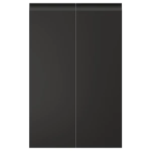 Дверца (левая), 2 шт. - IKEA UPPLÖV/UPPLOV, 80х25 см, антрацит, УПЛОВ/УПЛЁВ ИКЕА