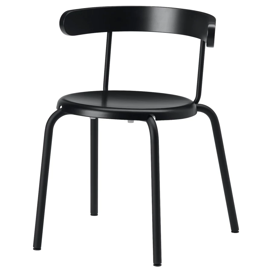 Деревянный стул - YNGVAR IKEA/ ИНГВАР ИКЕА, 71х53х51 см, черный (изображение №1)