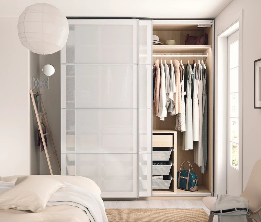 Пара раздвижных дверных рам - IKEA SVARTISDAL/СВАРТИСДАЛЬ ИКЕА, 200х236 см, серый (изображение №2)