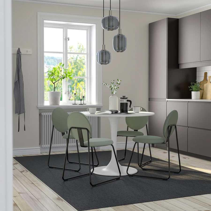 Набор кухонных столов - DOCKSTA/MÅNHULT IKEA/ДОКСТА/МОНХУЛЬТ ИКЕА, 103 см, белый/зеленный (изображение №2)