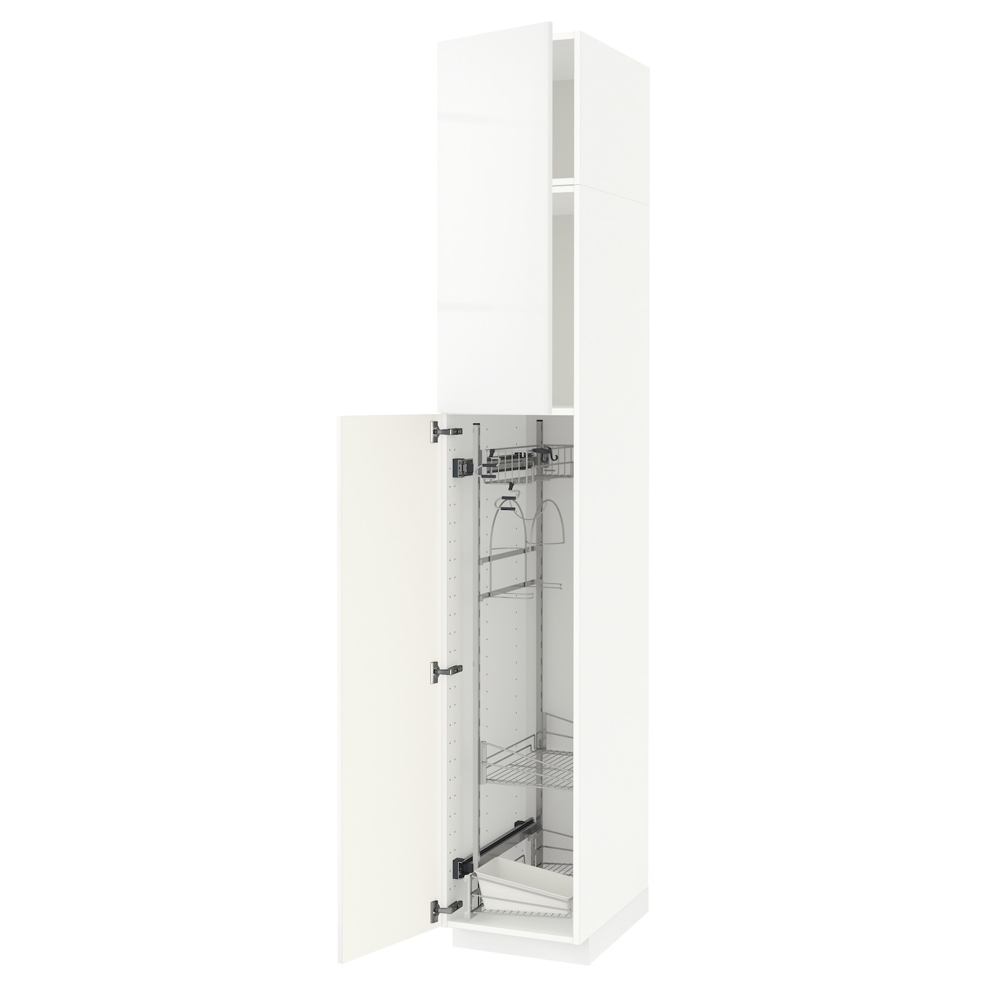 Высокий шкаф/бытовой - IKEA METOD/МЕТОД ИКЕА, 240х60х40 см, белый