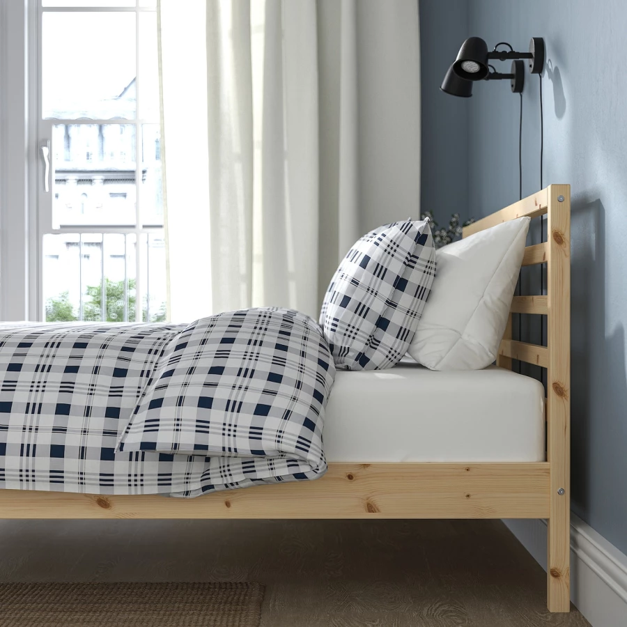 Двуспальная кровать - IKEA TARVA/LURÖY/LUROY, 200х140 см, сосна, ТАРВА/ЛУРОЙ ИКЕА (изображение №6)