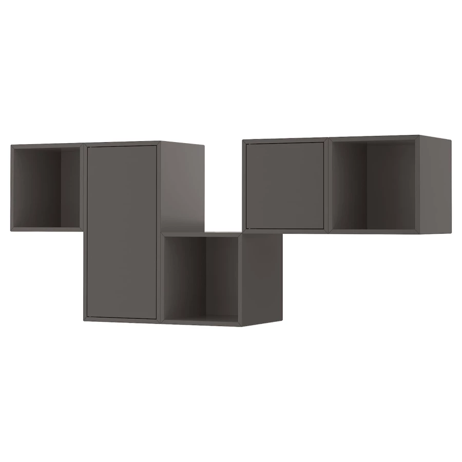 Комбинация с навесным шкафом - IKEA EKET, 175x35x70 см, темно-серый, ЭКЕТ ИКЕА (изображение №1)