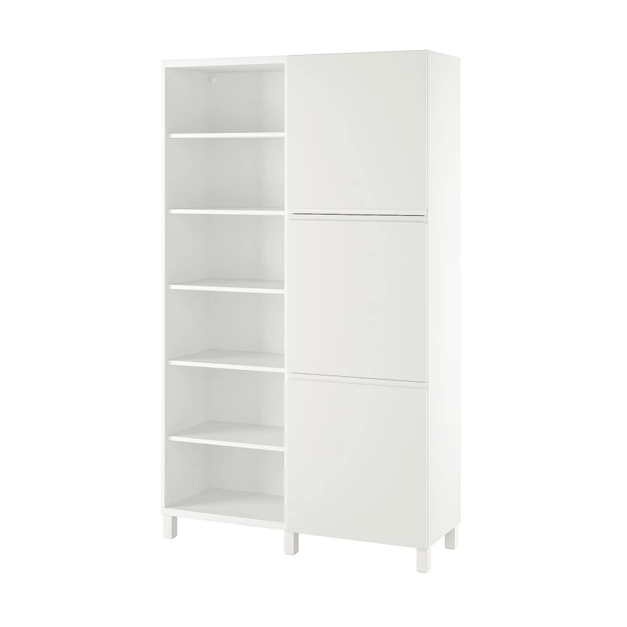 Комбинация для хранения - BESTÅ/ BESTА IKEA/ БЕСТА/БЕСТО ИКЕА, 202х120 см, белый (изображение №1)