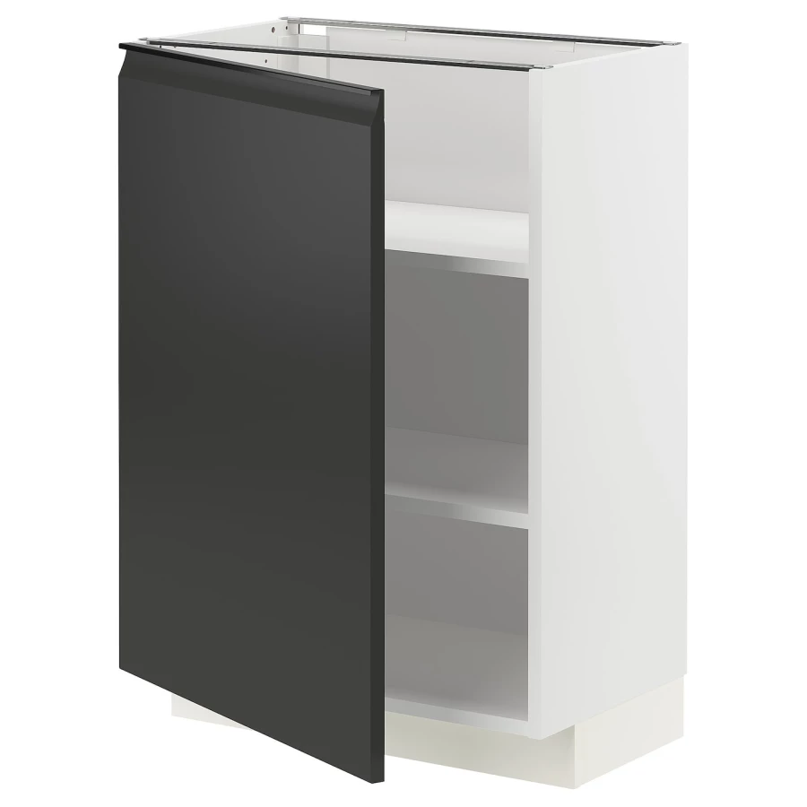 Напольный шкаф - IKEA METOD, 88x39x60см, белый/черный, МЕТОД ИКЕА (изображение №1)