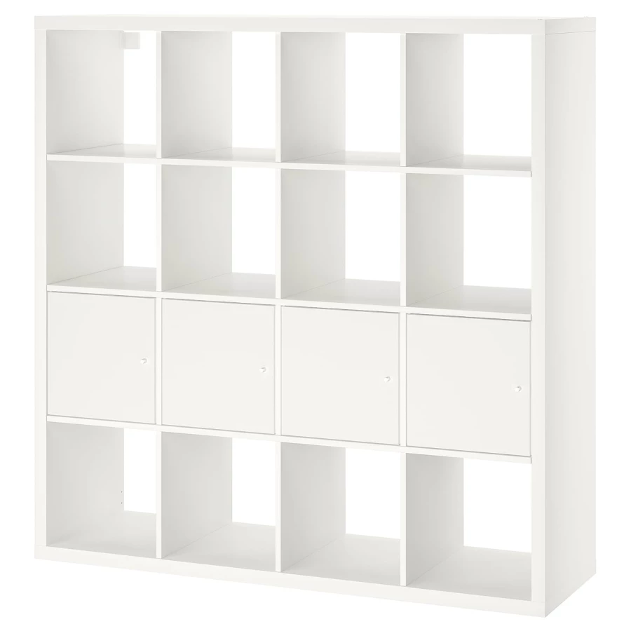 Книжный шкаф - IKEA KALLAX, 147х39х147 см, белый, КАЛЛАКС ИКЕА (изображение №1)