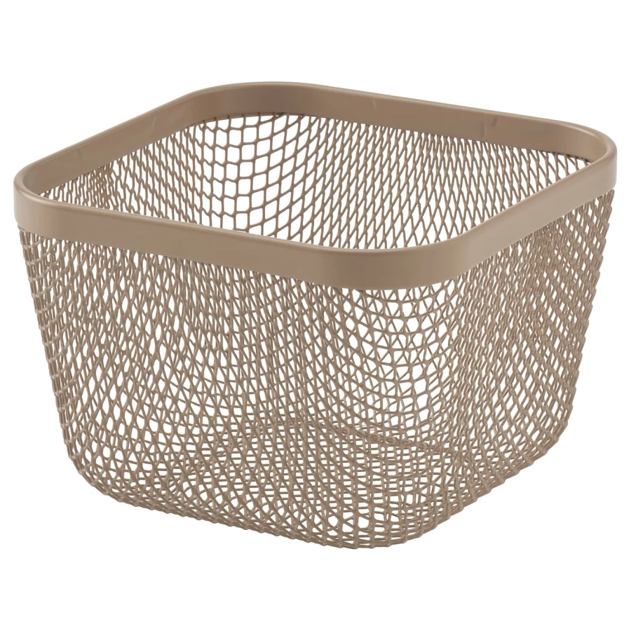 Корзина для продуктов IKEA 365+/ ИКЕА 365+, 14х14х10 см, светло-коричневый (изображение №1)