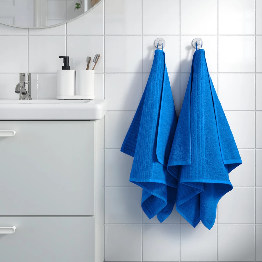 Полотенце для рук - IKEA VÅGSJÖN/VAGSJON, ярко-синий, ВОГШЁН ИКЕА (изображение №4)