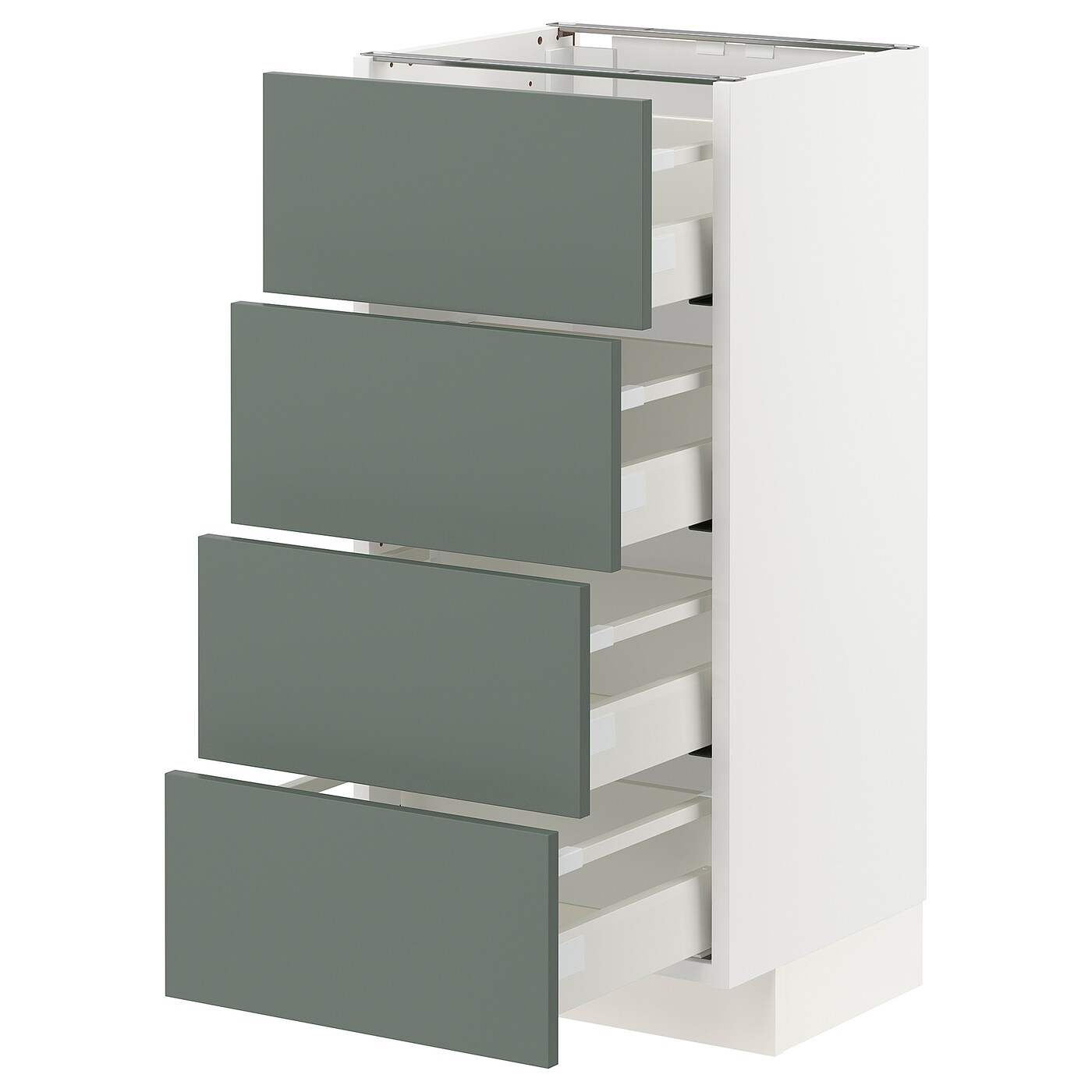 Напольный кухонный шкаф  - IKEA METOD MAXIMERA, 88x39x40см, белый/серо-зеленый, МЕТОД МАКСИМЕРА ИКЕА