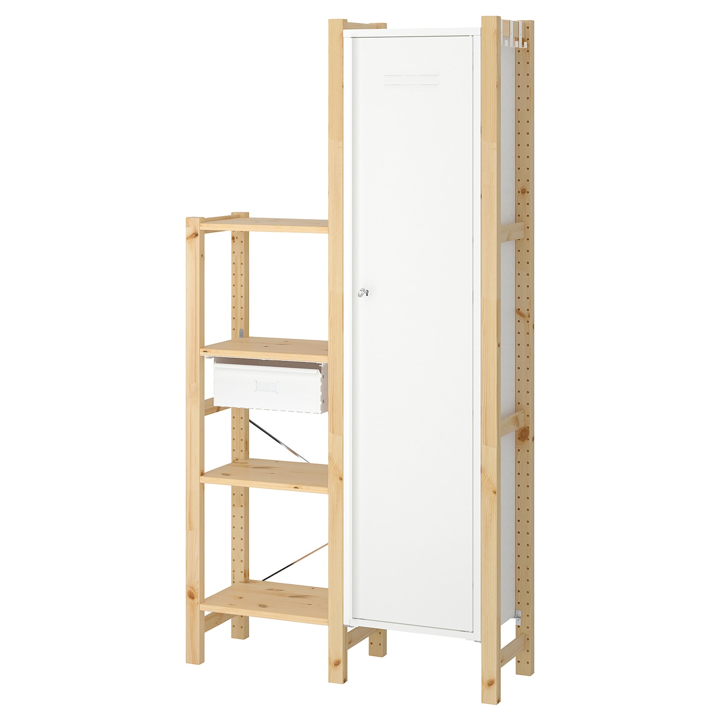 Комбинация для хранения - IKEA IVAR/ИВАР ИКЕА, 92х30х179 см, сосна/белый