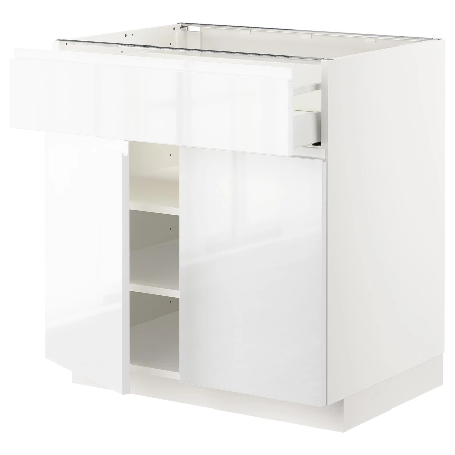 Напольный кухонный шкаф  - IKEA METOD MAXIMERA, 88x62x80см, белый, МЕТОД МАКСИМЕРА ИКЕА Напольный кухонный шкаф ИКЕА (изображение №1)