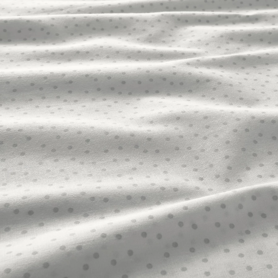 Пододеяльник и наволочка для детской кроватки - LEN  IKEA/ ЛЕН ИКЕА, 110х125/35х55 см, белый (изображение №4)