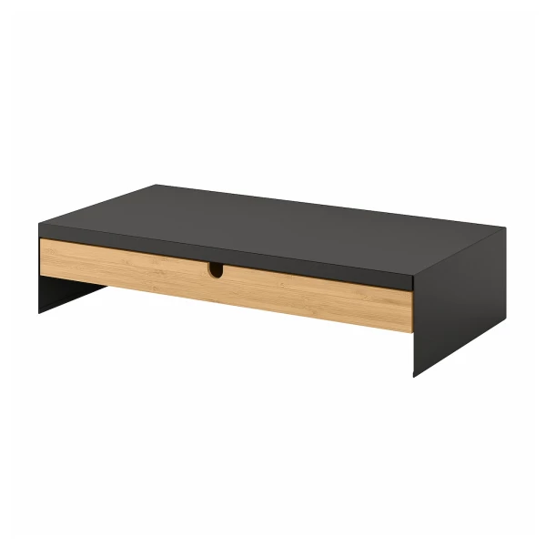 Подставка для монитора с выдвижным ящиком - ELLOVEN  IKEA/ ЭЛЛОВЕН ИКЕА,  47х10 см, черный/ бежевый