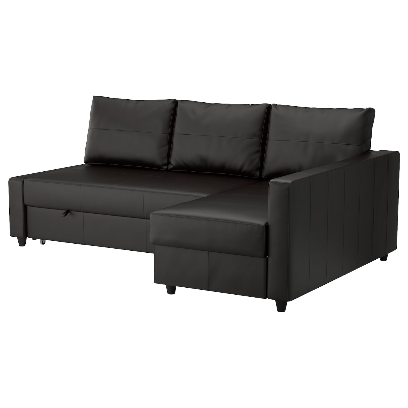 Угловой диван с функцией сна - IKEA FRIHETEN/ФРИХЕТЕН ИКЕА, 86х151х230 см, черный