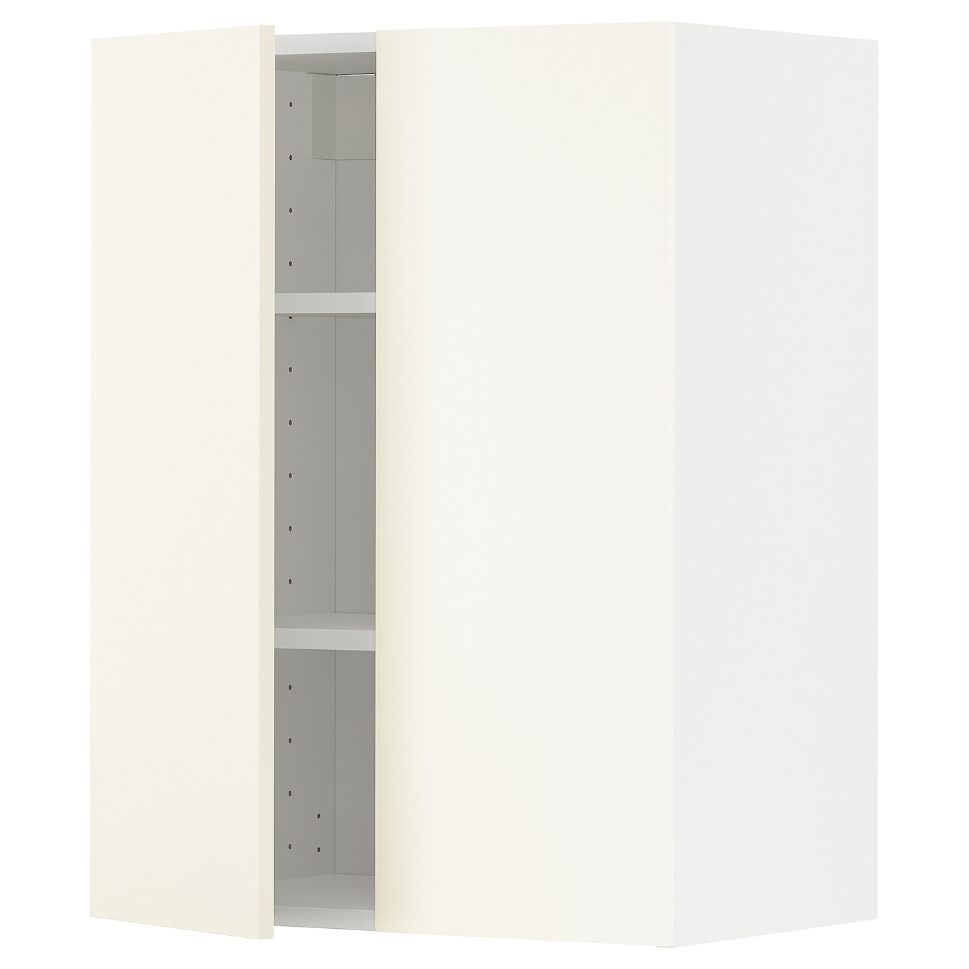Навесной шкаф с полкой - METOD IKEA/ МЕТОД ИКЕА, 80х60 см, кремовый/белый