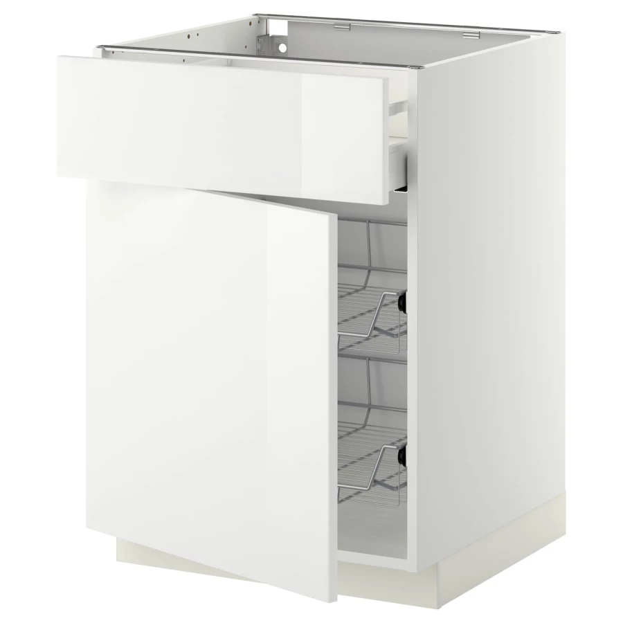 Напольный шкаф - IKEA METOD MAXIMERA, 88x80x62см, белый, МЕТОД МАКСИМЕРА ИКЕА (изображение №1)