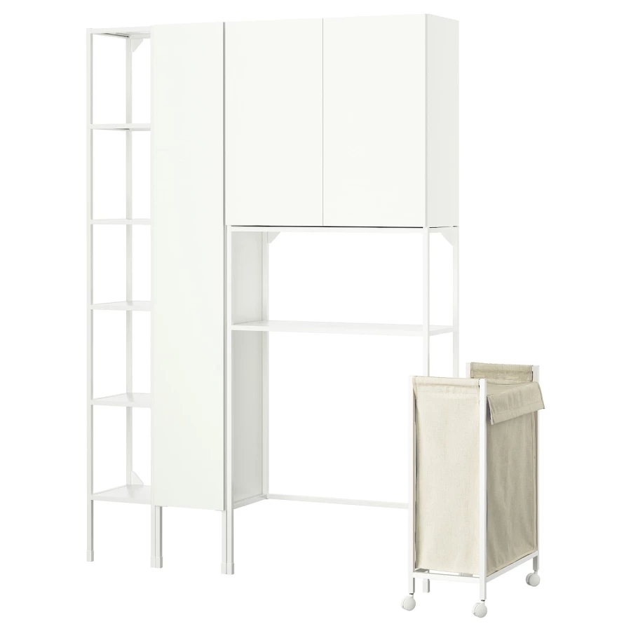 Комбинация для ванной - IKEA ENHET, 140х32х204 см, белый, ЭНХЕТ ИКЕА (изображение №1)