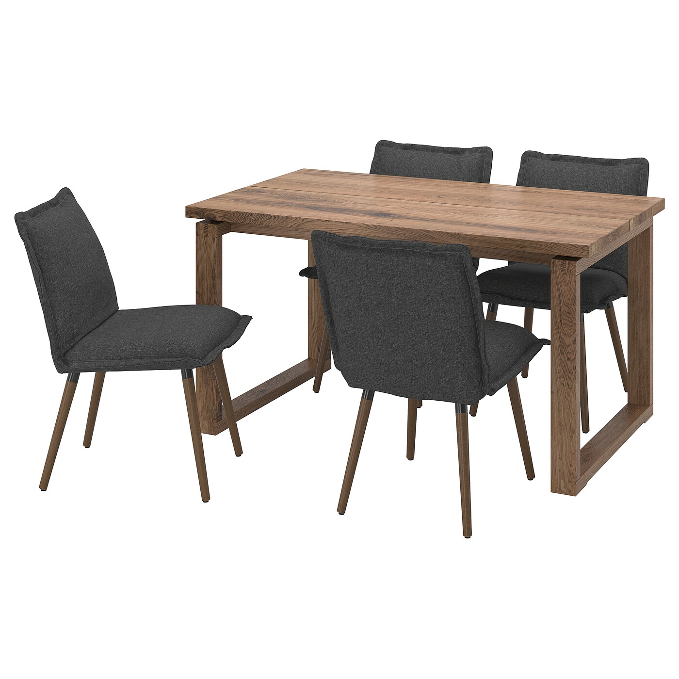Стол и 4 стула - MÖRBYLÅNGA / KLINTEN/ MОRBYLАNGA IKEA/  МЁРБИЛОНГА / КЛИНТЕН ИКЕА,  10х85 см,  коричневый/ темно-серый