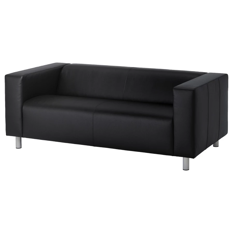 2-местный диван - IKEA KLIPPAN,  88x66x177см, черный, КЛИППАН ИКЕА (изображение №1)