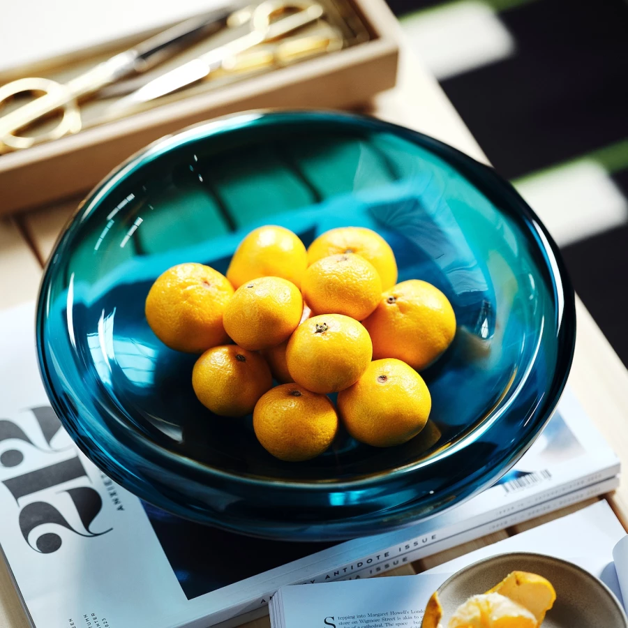 Чаша IKEA STOCKHOLM 2025/СТОКГОЛЬМ 2025 ИКЕА, 34 см, бирюзовый (изображение №3)