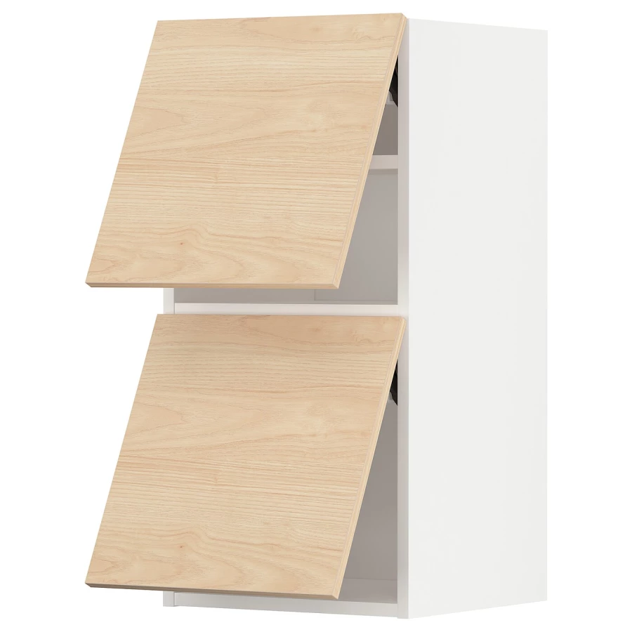 METOD Навесной шкаф - METOD IKEA/ МЕТОД ИКЕА, 80х40 см, белый/под беленый дуб (изображение №1)
