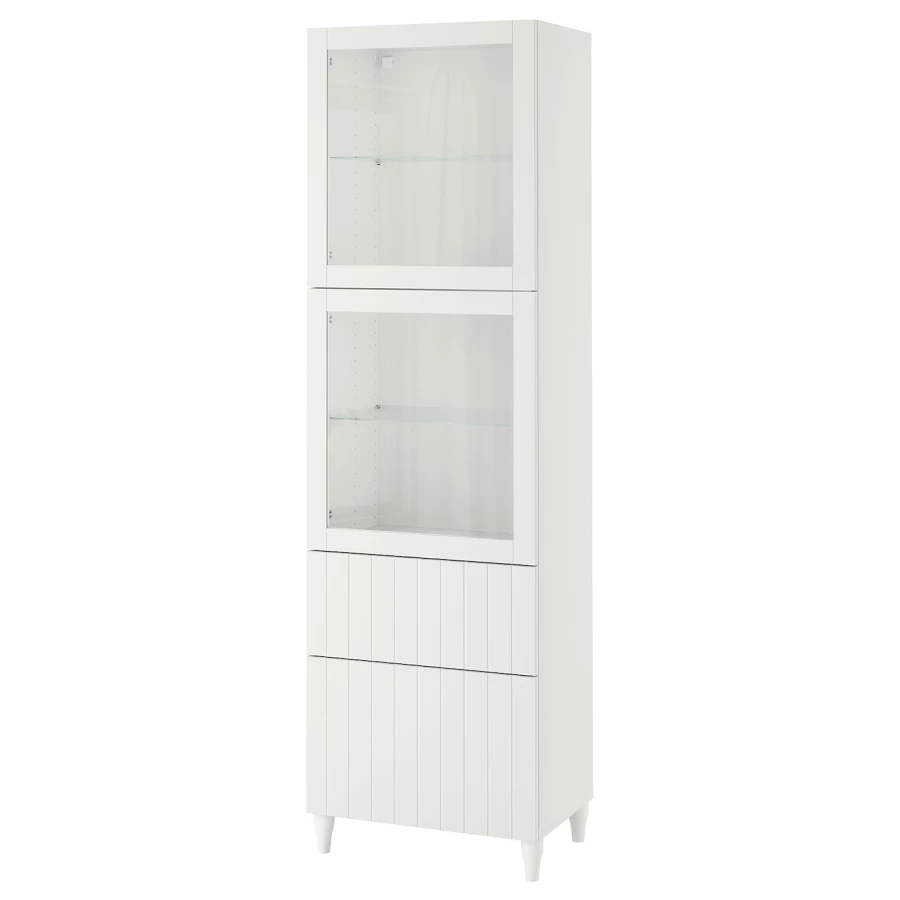 Книжный шкаф -  BESTÅ / BESTА IKEA/ БЕСТА/ БЕСТО ИКЕА, 202х60 см, белый (изображение №1)
