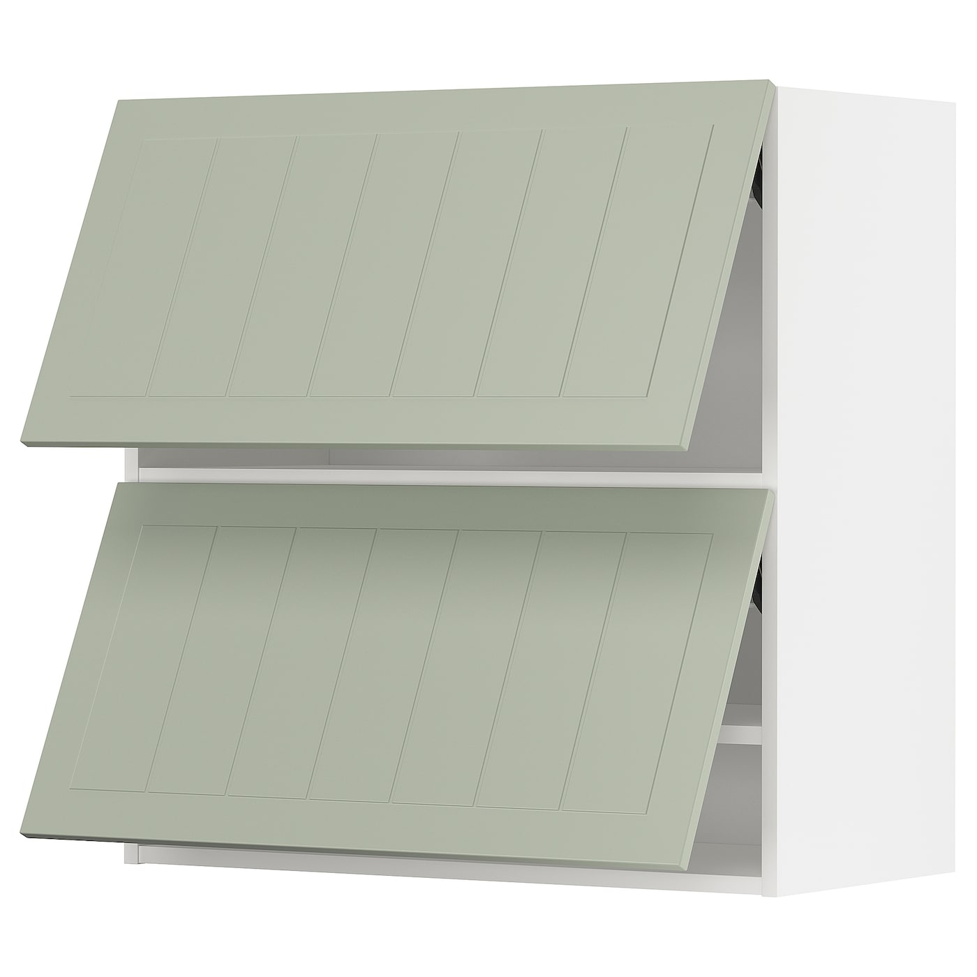 METOD Навесной шкаф - METOD IKEA/ МЕТОД ИКЕА, 80х80 см, белый/зеленый