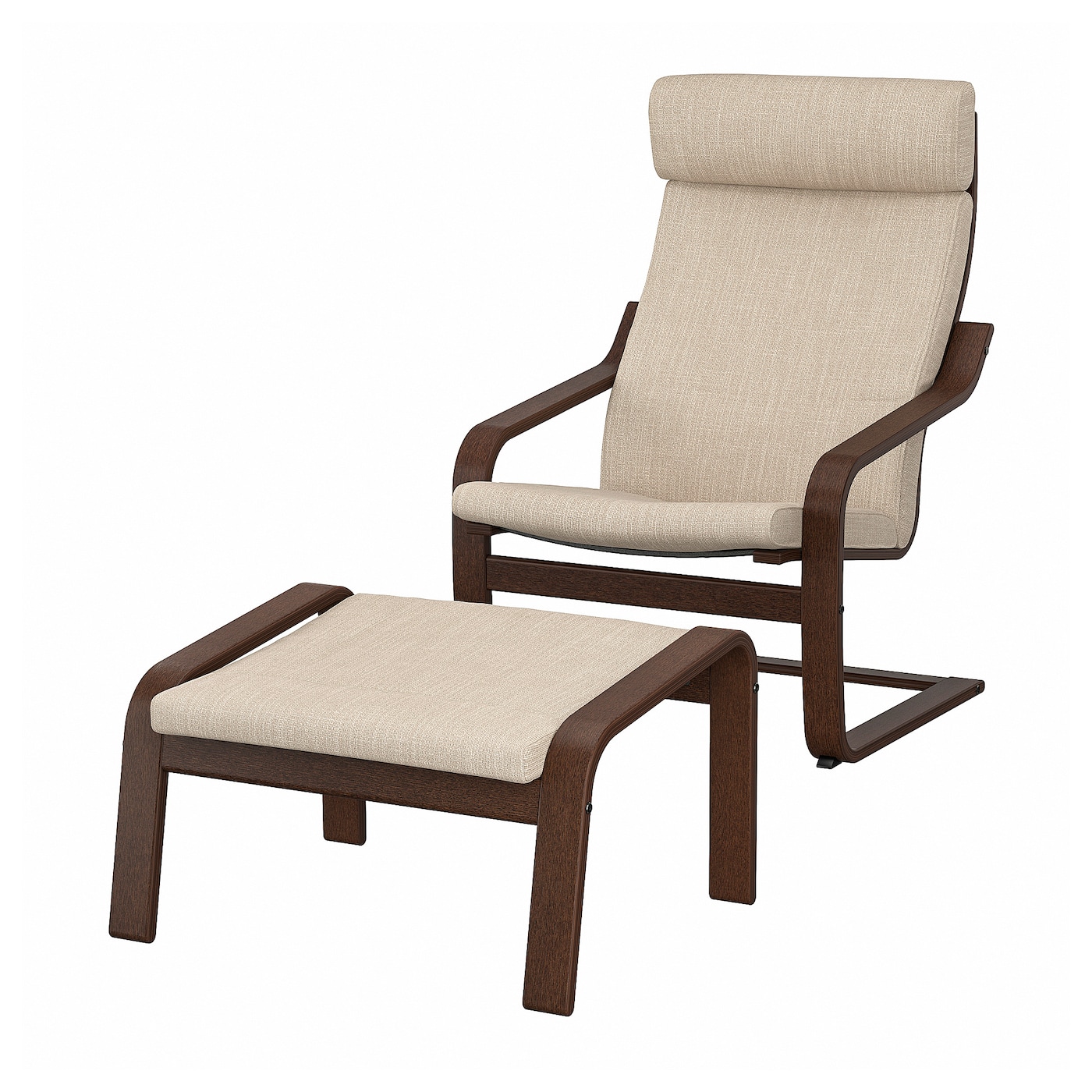 Кресло-качалка - POÄNG / POАNG IKEA/  ПОЭНГ ИКЕА,  72х62 см, бежевый