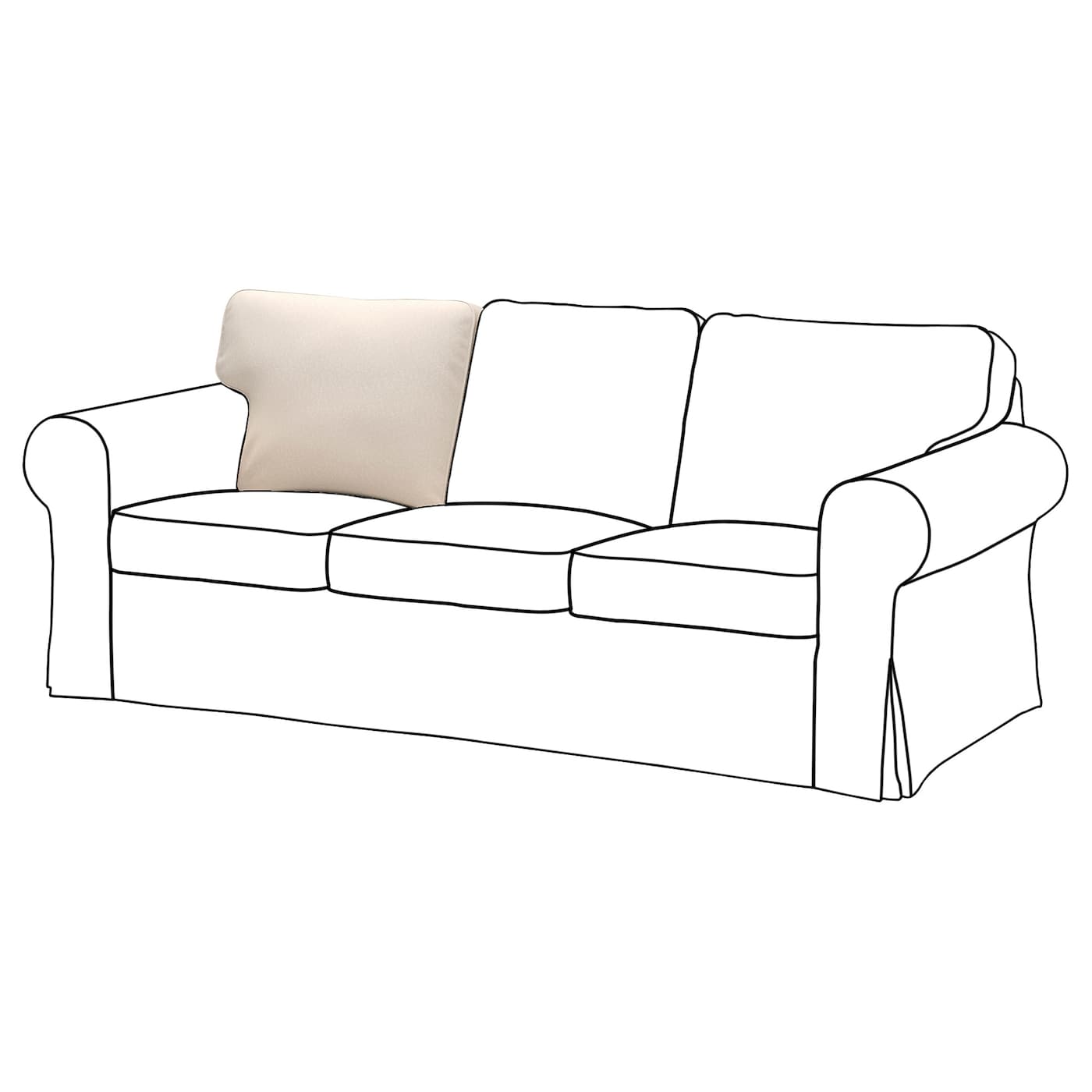 Внутренняя подушка спинки боковая - IKEA EKTORP/ЭКТОРП ИКЕА, 66х5х84 см, белый