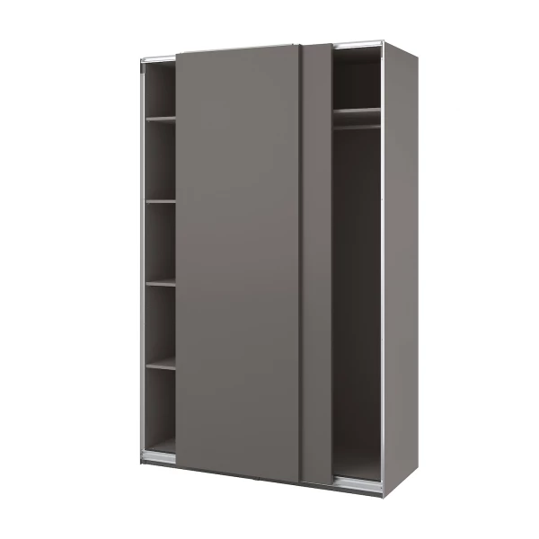 Шкаф-купе - IKEA PAX/HASVIK/ ПАКС/ХАСВИК ИКЕА, 150x66x236 см, темно-серый