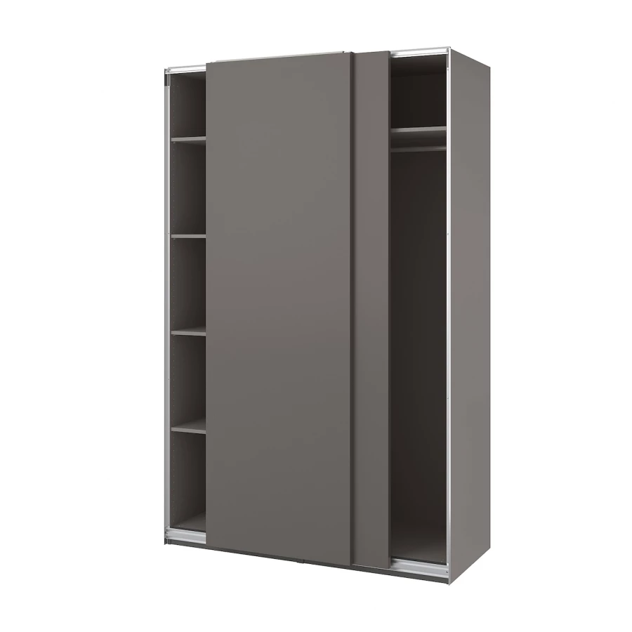 Шкаф-купе - IKEA PAX/HASVIK/ ПАКС/ХАСВИК ИКЕА, 150x66x236 см, темно-серый (изображение №1)