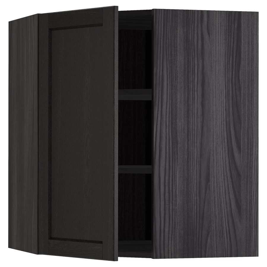 METOD Навесной шкаф - METOD IKEA/ МЕТОД ИКЕА, 80х68 см, черный (изображение №1)