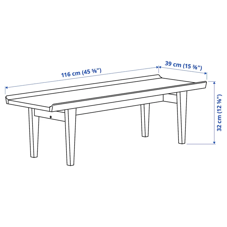 Журнальный столик -  IKEA GUTTANE / ИКЕА, 116x39см (изображение №6)