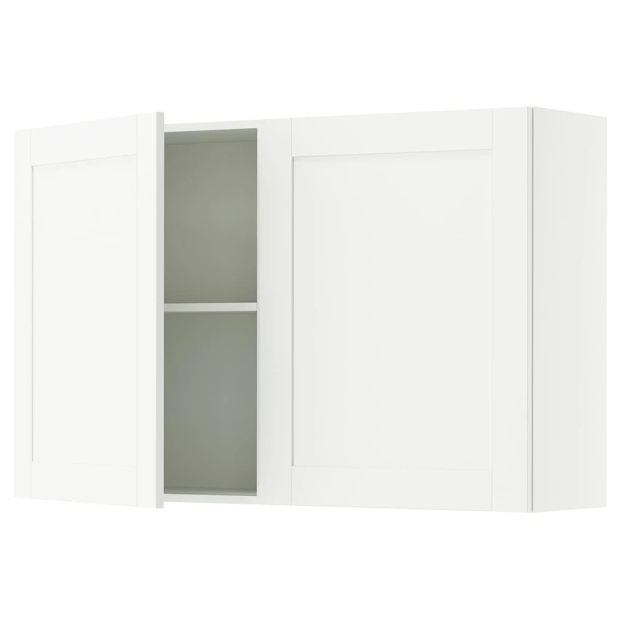 Кухонный навесной шкаф - IKEA KNOXHULT/КНОКСХУЛЬТ ИКЕА, 120x75х31 см, белый (изображение №1)