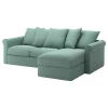 2-местный диван и шезлонг - IKEA GRÖNLID/GRONLID, 98x258см, бирюзовый, ГРЕНЛИД ИКЕА